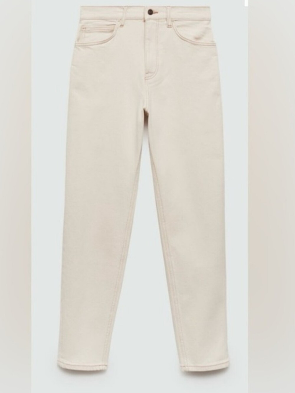 MNG Mango women's New Mom beige comfort high rise jeans size 0
